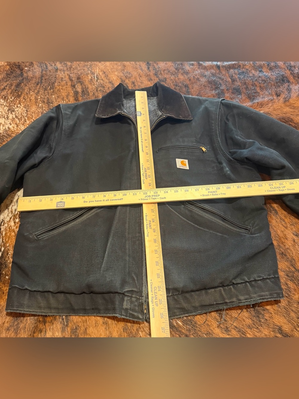 Vintage Carhartt Detroit Jacket J001 Black Made in USA Union Made Men's L 25th - Picture 10 of 15